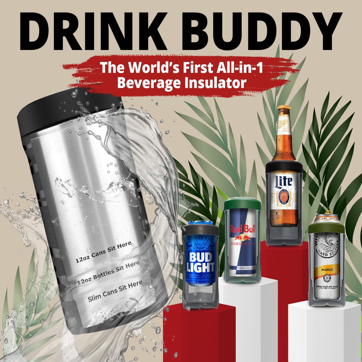 Universal Beer Buddy | Rainbow Titanium